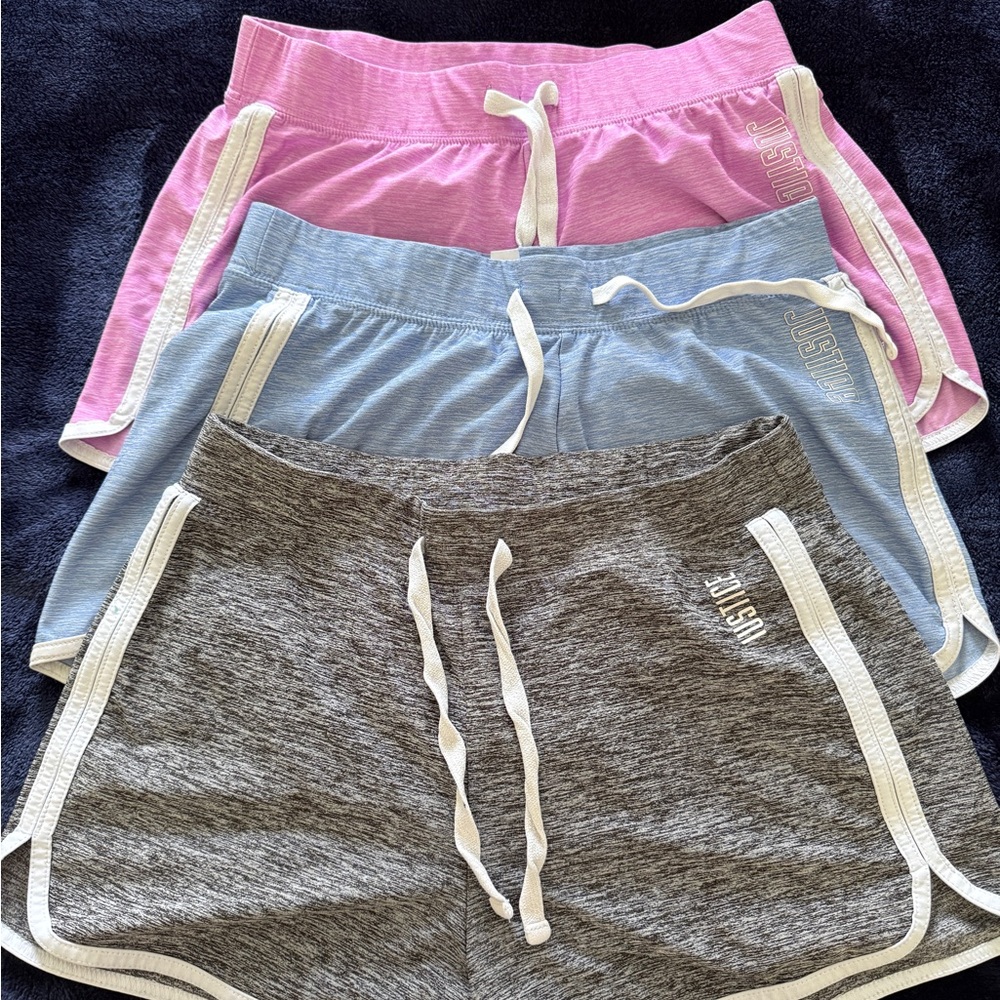 Girls Justice Casual Shorts  Purple , Blue, Gray size 14/16